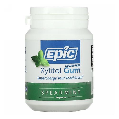 Epic Dental Goma de Xylitol Dental Épico, Spearmint 50 ct (Pacote de 1) on Productcaster.