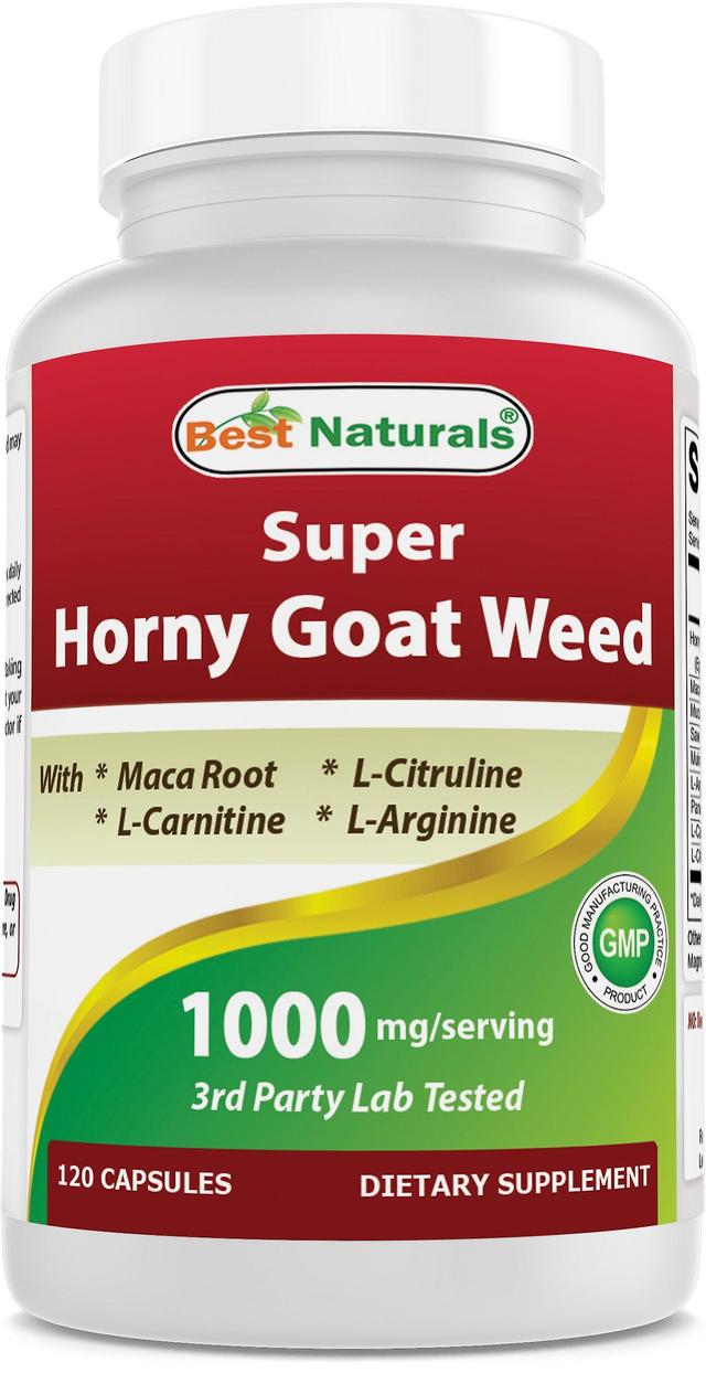 Best naturals horny goat weed with maca root 120 capsules on Productcaster.