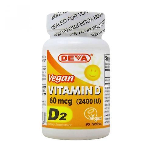 Deva Vegan Vitamins Vegan Vitamin D,2400 IU ,90 tabs (Pack of 4) on Productcaster.