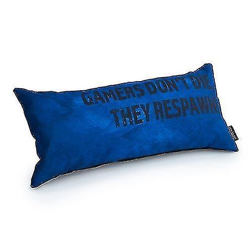 Game Over Gamers Don't Die, They Respawn! Slogan - Blue | Gaming Cushion | Foam Crumb Filled | Water on Productcaster.