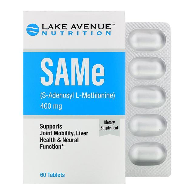 Lake Avenue Nutrition, SAMe (S-adenozylo-L-metionina), 400 mg, 60 tabletek on Productcaster.