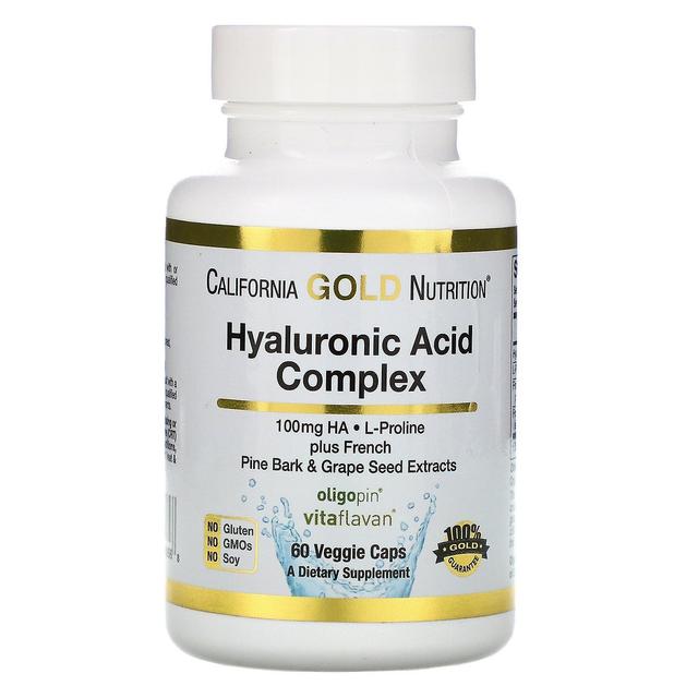 California Gold Nutrition, Hyaluronic Acid Complex, 60 Veggie Capsules on Productcaster.