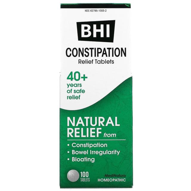 MediNatura, BHI, Constipation Relief, 100 Tablets on Productcaster.