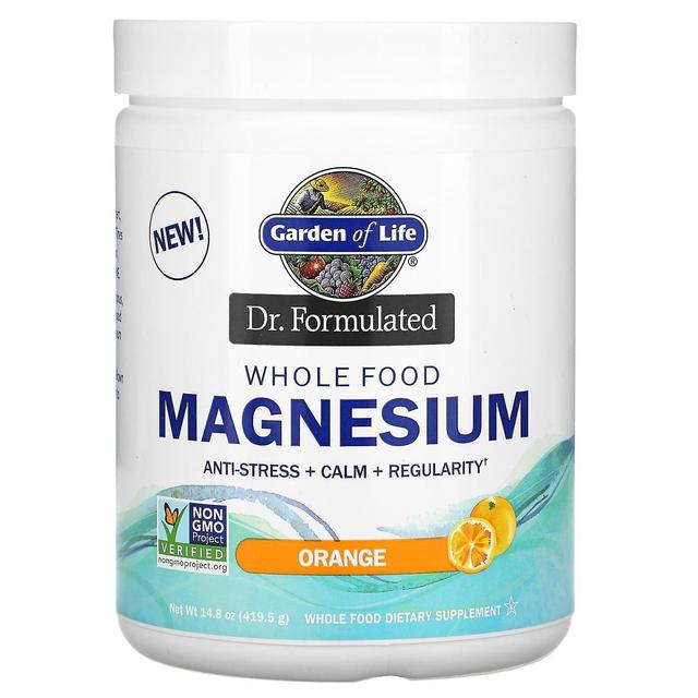 Garden of Life Jardim da Vida, Dr. Formulado, Alimento Integral Magnésio em Pó, Laranja, 14,8 oz (419,5 g) on Productcaster.