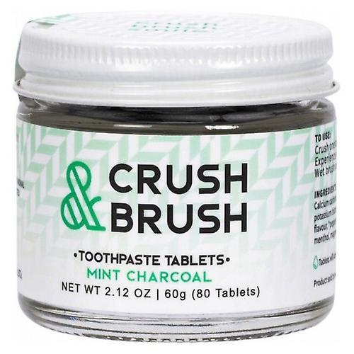 Crush & Brush Toothpaste Tablet Jar,0,Mint Charcoal 2.12 Oz (Pack of 4) on Productcaster.