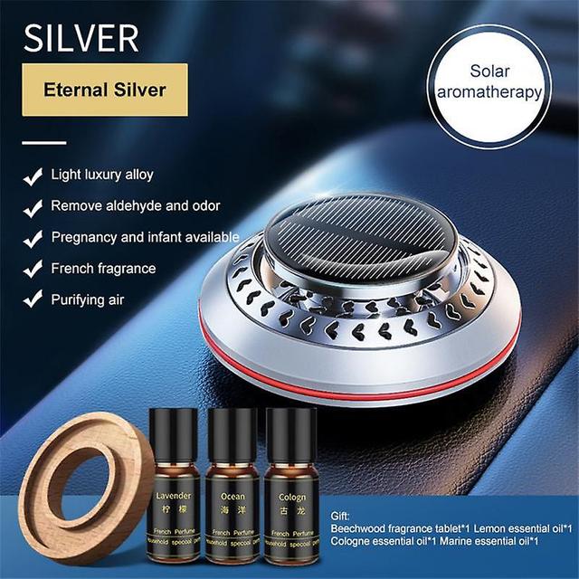 Car Air Freshener In Car Fragrance Solar Rotating Decoration Aromatherapy Vehicle Perfume Diffuser Auto Interior Accessories on Productcaster.