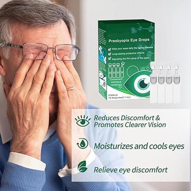 Presbyopia Eye Relief Drops, Improve Cloudy Vision - Soothing Eye Care Hydration Boost for Eye Fatigue 30pcs x 0.7ml on Productcaster.