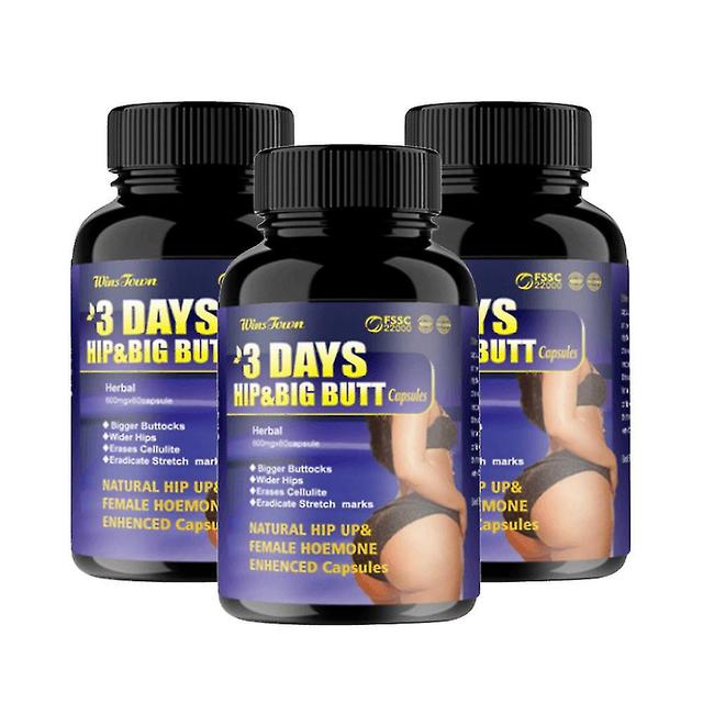 1 Bottle Of Butt Enhancement Capsules | 3-day Butt And Big Butt Enhancement Capsules For Buttocks Growth Lifting And Firming Supplement 3PCS on Productcaster.