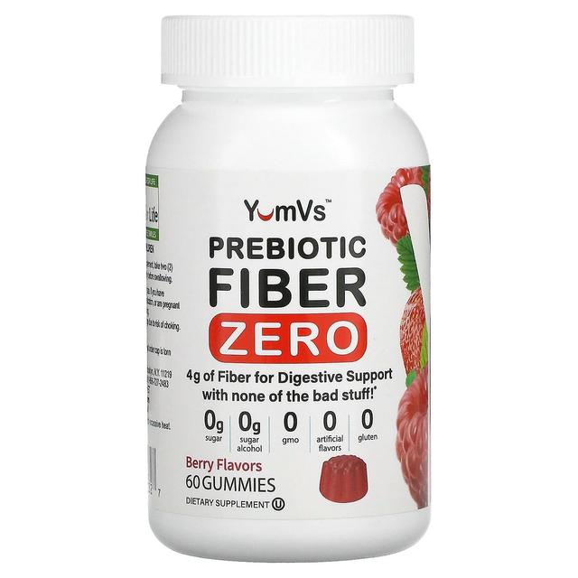 Yum-V's Yum-Vs, Prebiotic Fiber Zero, Berry, 2 g, 60 Gummies on Productcaster.