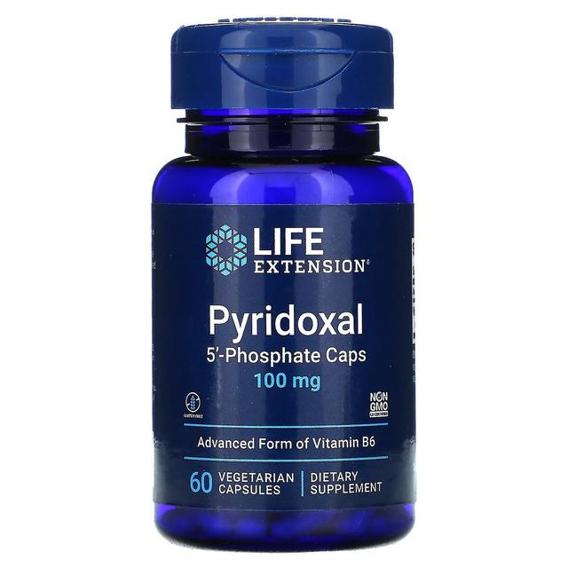 Life Extension, Pyridoxal 5'-Phosphate Caps, 100 mg, 60 Vegetarian Capsules on Productcaster.