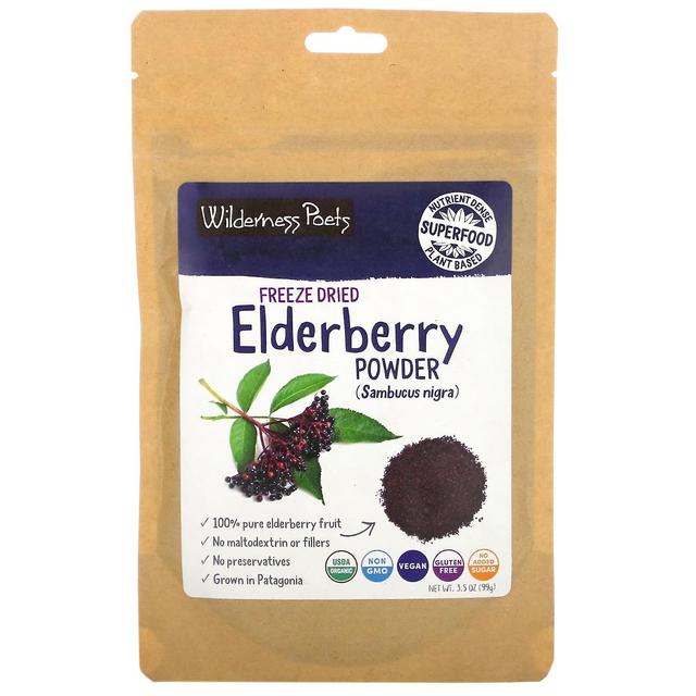 Wilderness Poets LLC, Organic Freeze Dried Elderberry Powder, 3.5 oz (99 g) on Productcaster.