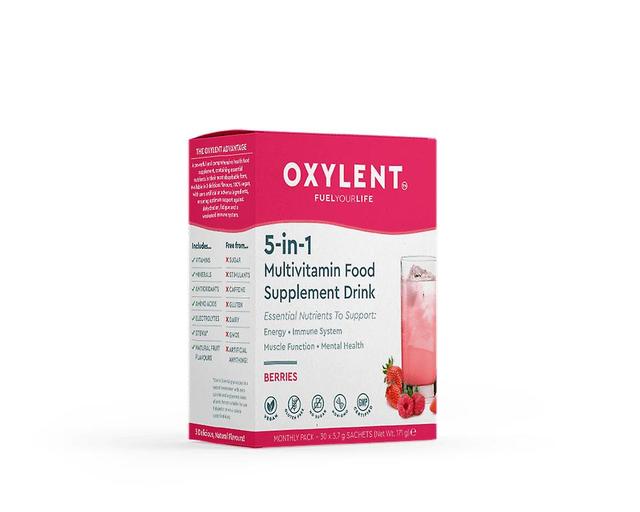 Oxylent 5-in-1 multivitamin food supplement drink berries 30's on Productcaster.