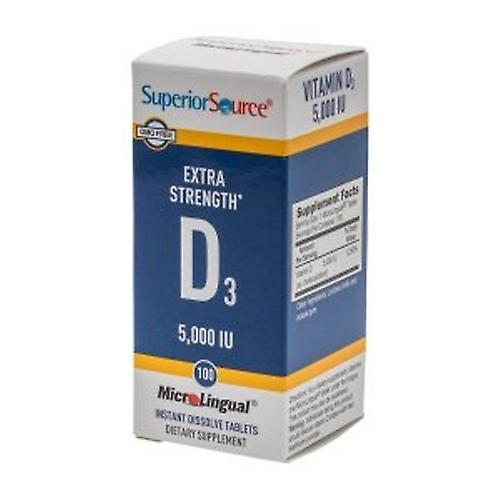 Superior Source Vitamina D3,5000 UI de Fonte Superior, 100 Comprimidos (Pacote de 3) on Productcaster.