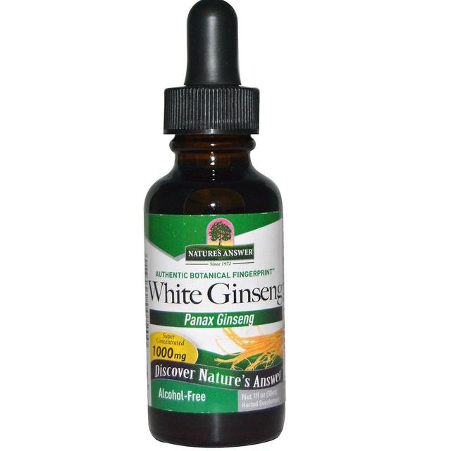 Nature's Answer Nature's Svar, Vit Ginseng, Alkoholfri , 1000 mg, 1 fl oz (30 ml) on Productcaster.