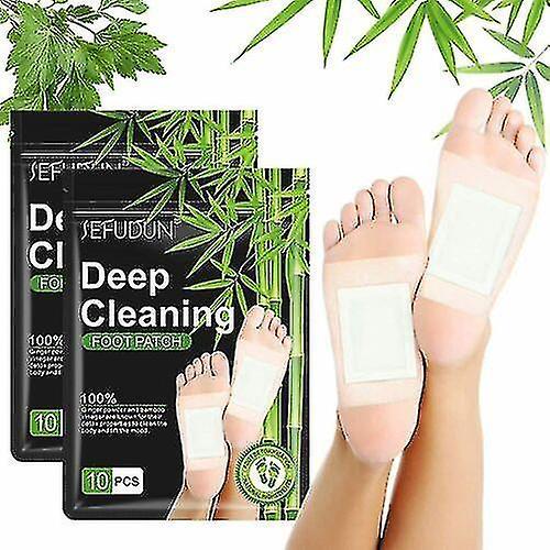 Detox Foot Pads Nettoyage en profondeur Patchs de pied w / Vinaigre de bambou Poudre de gingembre 10-50pcs on Productcaster.