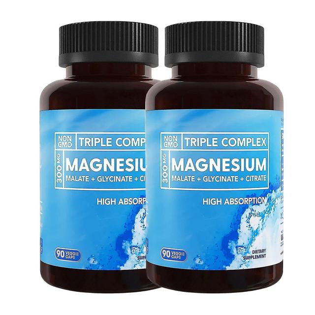 3pcs Triple Magnesium Complex | Magnesium Glycinate, Magnesium Malate, And Magnesium Citrate To Benefit Muscles, Nerves, And Energy | High Absorpti... on Productcaster.