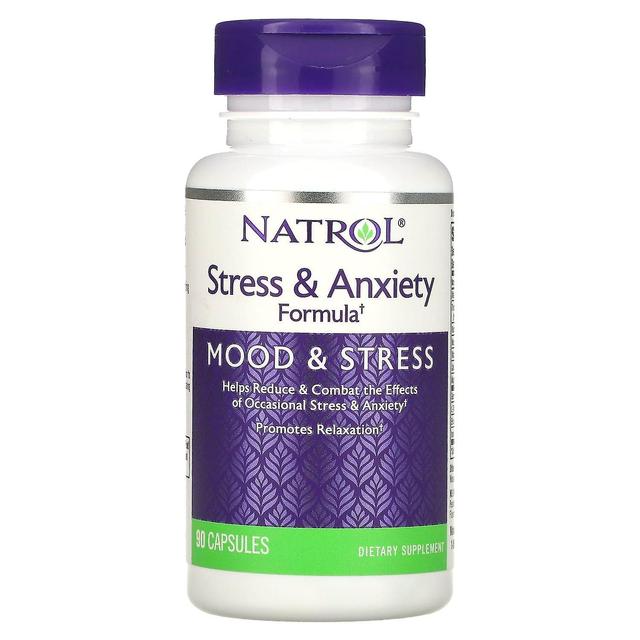 Natrol, Stress & Angst Formel, 90 Kapsler on Productcaster.