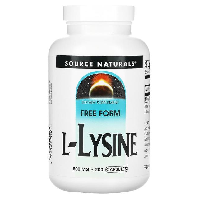 Source Naturals, L-Lysine, 500 mg, 200 Capsules on Productcaster.