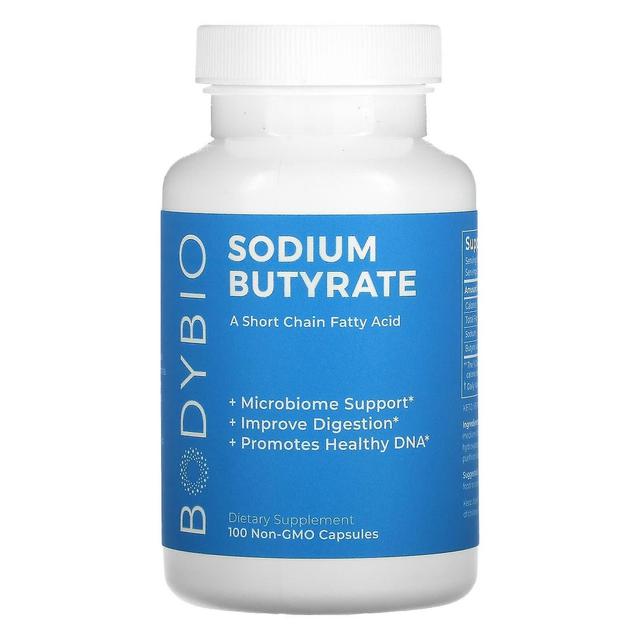 BodyBio, Sodium Butyrate, 100 Non-GMO Capsules on Productcaster.