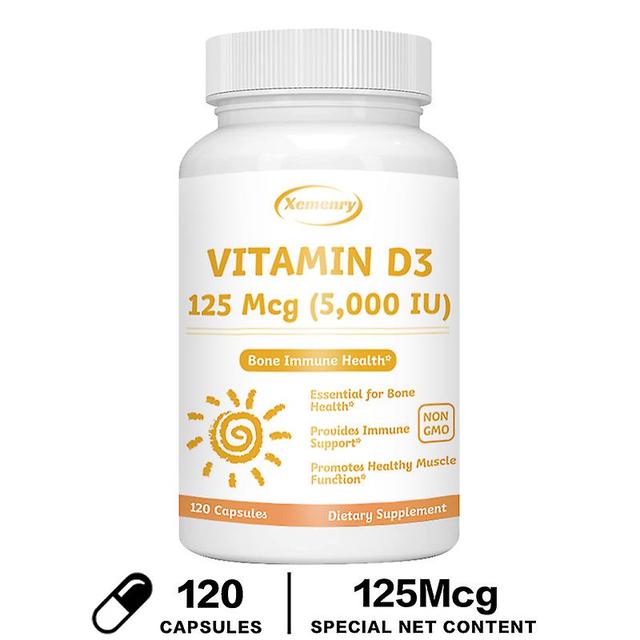 Vorallme Vitamin D3 125 Mcg (5000 Iu) Supplement - Bone Health, Immune & Mood Support; Third Party Tested Non-gmo 120 Capsules on Productcaster.