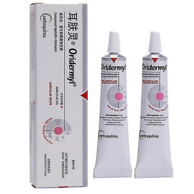 2x Ear Skin Ling Genuino Cane E Gatto Fungo Orecchio Prurito Odore Orecchio 10g on Productcaster.