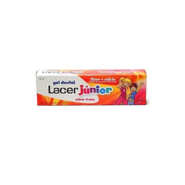 Introducing the lacer junior dental gel 75ml in strawberry flavour - a delicious way to keep kids' teeth healthy! on Productcaster.