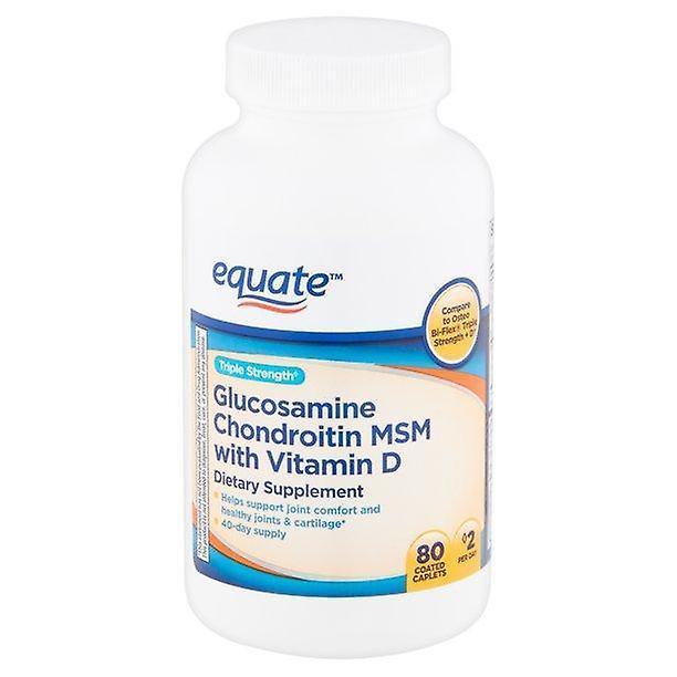 Equate glucosamine chondroitin msm + kaplety powlekane witaminą D, 80 ct on Productcaster.