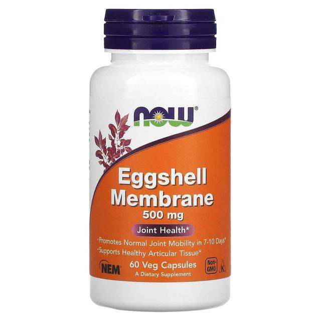 NOW Foods, Eierschalenmembran, 500 mg, 60 vegetarische Kapseln on Productcaster.