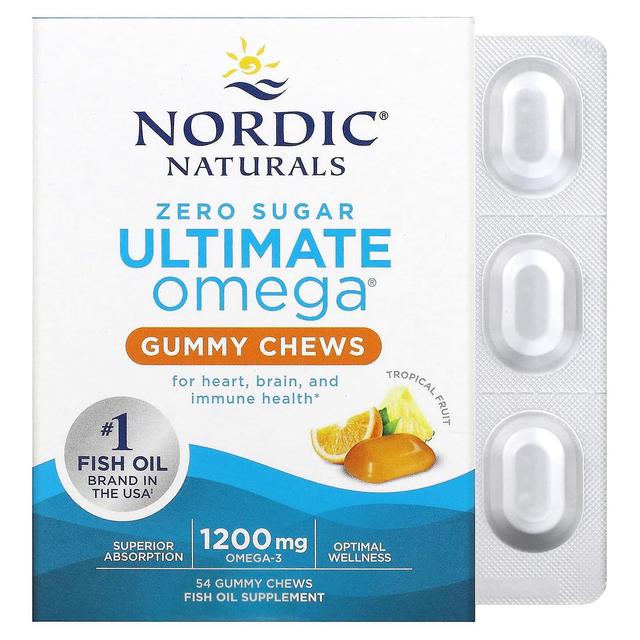 Nordic Naturals, Ultimate Omega, Tropical Fruit, 600 mg, 54 Gummy Chews on Productcaster.