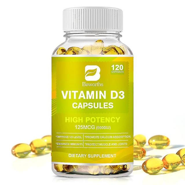 Guoguo Vitamine D3 Capsules versterkt botten, tanden, hart en zenuwen, verbetert immuunsysteem functie supplement voor vrouwen en mannen 120 pcs on Productcaster.