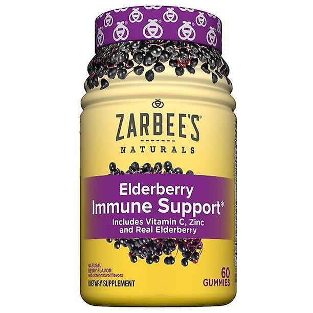 Zarbees Zarbee's naturals elderberry immune support with vitamin c & zinc, berry, 60 gummies on Productcaster.