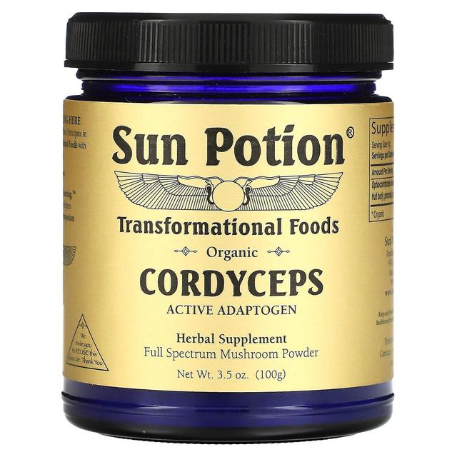 Sun Potion Poção solar, Cordyceps Pó, Orgânico, 3,5 oz (100 g) on Productcaster.