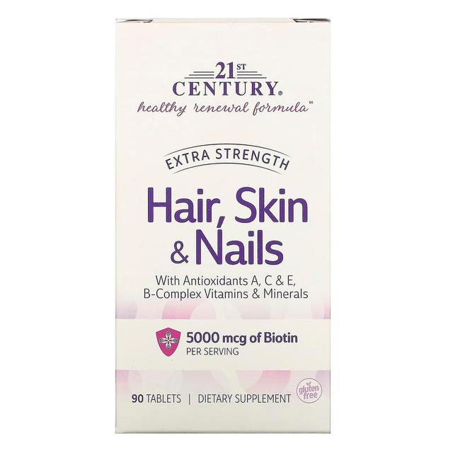 21st Century, Extra Strength Hair, Skin & Nails, 90 Tablets on Productcaster.