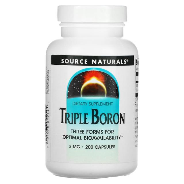 Source Naturals Källa Naturals, Triple Boron, 3 mg, 200 Kapslar on Productcaster.