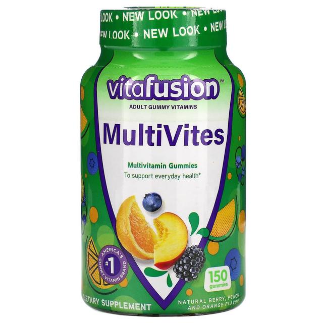 VitaFusion, MultiVites, Multivitamin Gummies, Natural Berry, Pêssego e Laranja, 150 Gummies on Productcaster.