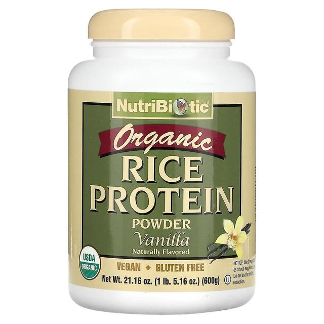 NutriBiotic, Raw Organic Rice Protein, Vanilla, 1 lb (600 g) on Productcaster.