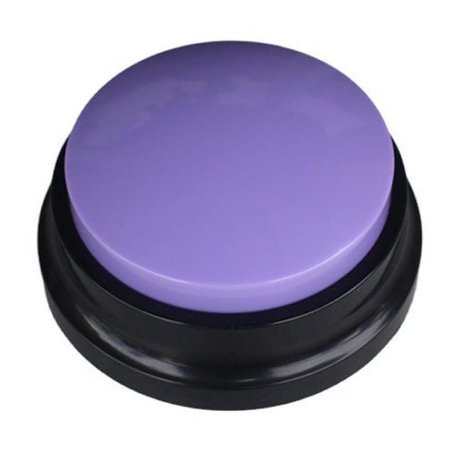 Scacv Dog Training Called Dinner Bell Multifunctional Voice Recording Button Dog Feeding Reminder Purple on Productcaster.