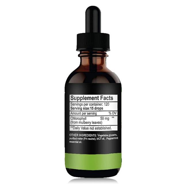 All-natural 59ml Chlorophyll Extract Liquid Drops - Mint Flavour, Water Soluble on Productcaster.