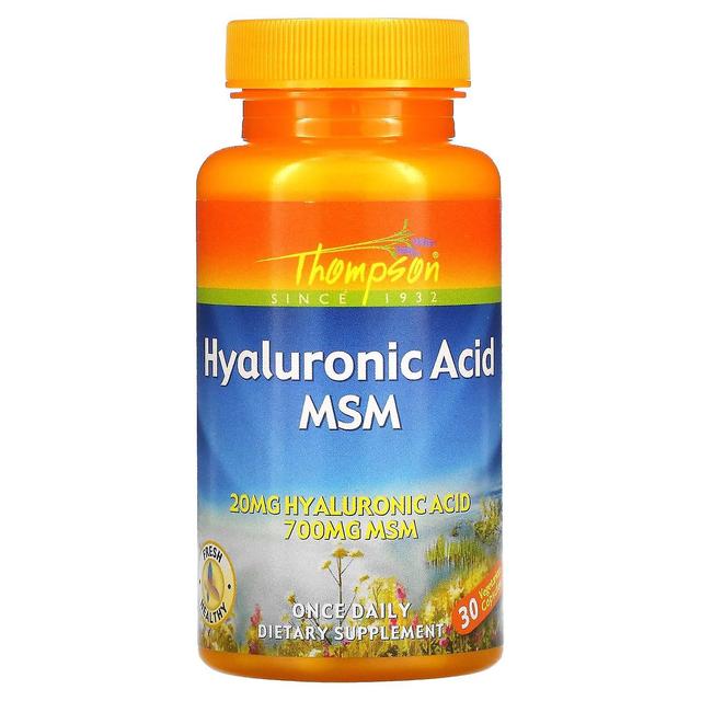 Thompson, Acido Ialuronico MSM, 30 Capsule Vegetariane on Productcaster.