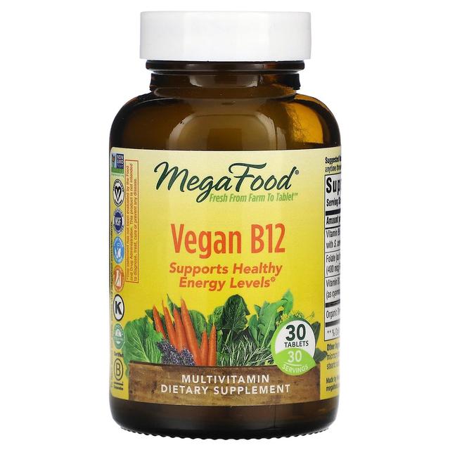 MegaFood, Vegan B12, 30 Tabletter on Productcaster.