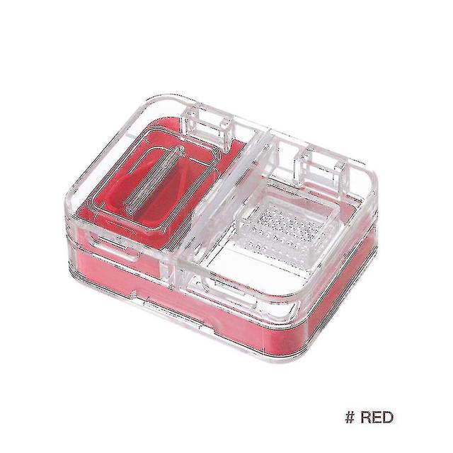 4 In 1 Multifunctional Pill Box Tablet Cutter Grinding Medicine Pills Holder Waterproof Vitamins Container Tablet Cutter Divider Red - on Productcaster.