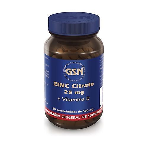 GSN Zinc Citrate 25mg 80 tablets of 500mg on Productcaster.