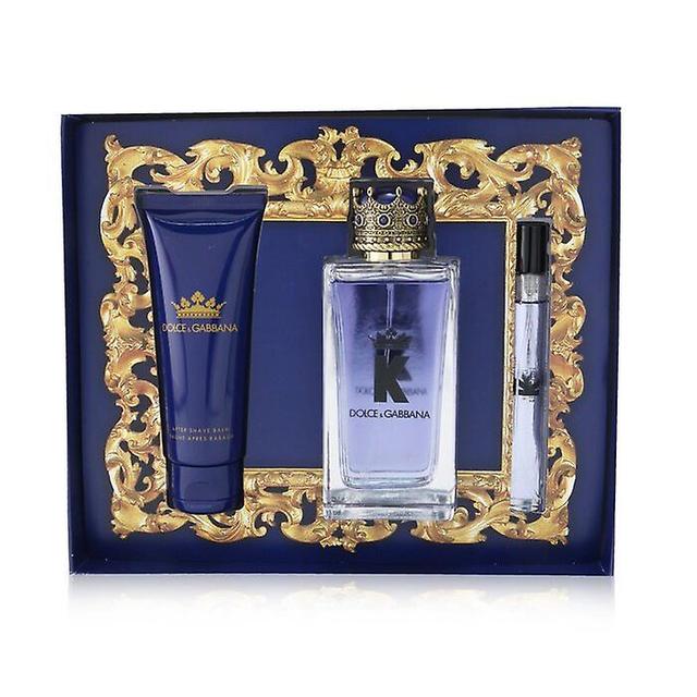 Dolce & Gabbana K arkku: wc-suihke 100ml / 3.3oz + wc -vesi 10ml0.33oz + parranajon jälkeinen balsami 75ml / 2.5oz - 3kpl on Productcaster.