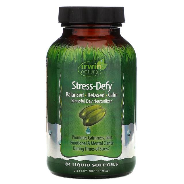 Irwin Naturals, Stress-Defy, 84 Flydende Soft-Gels on Productcaster.