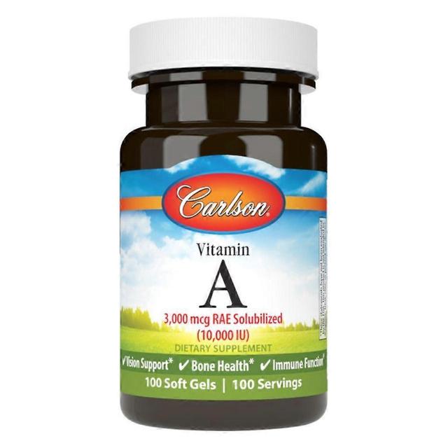 Carlson Labs Vitamin A Solubilized 10,000iu Softgels 100 on Productcaster.