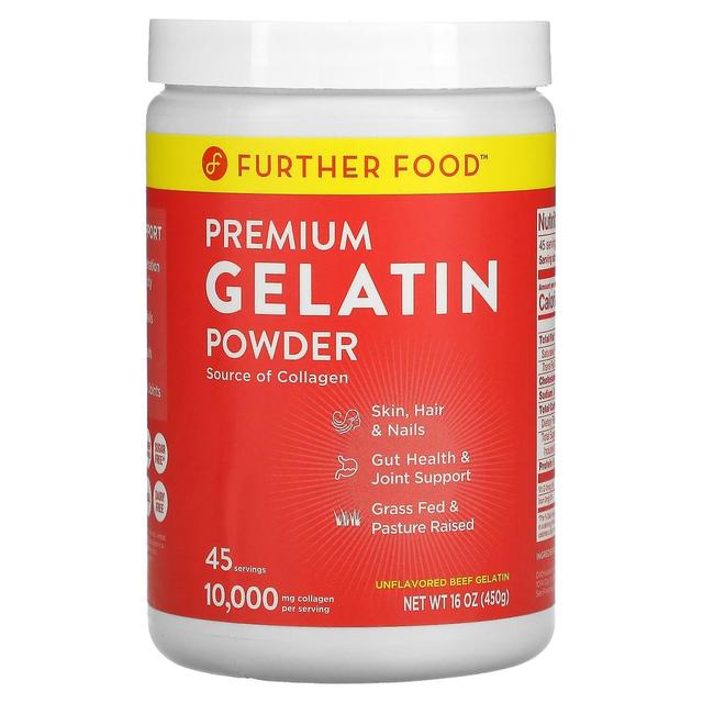 Further Food, Premium Gelatin Powder, Unflavored, 16 oz (450 g) on Productcaster.