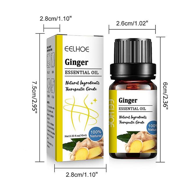 10ml Ginger Slimming Oil Natural Ingredients Lymphatic Drainage Massage Oil Violet on Productcaster.