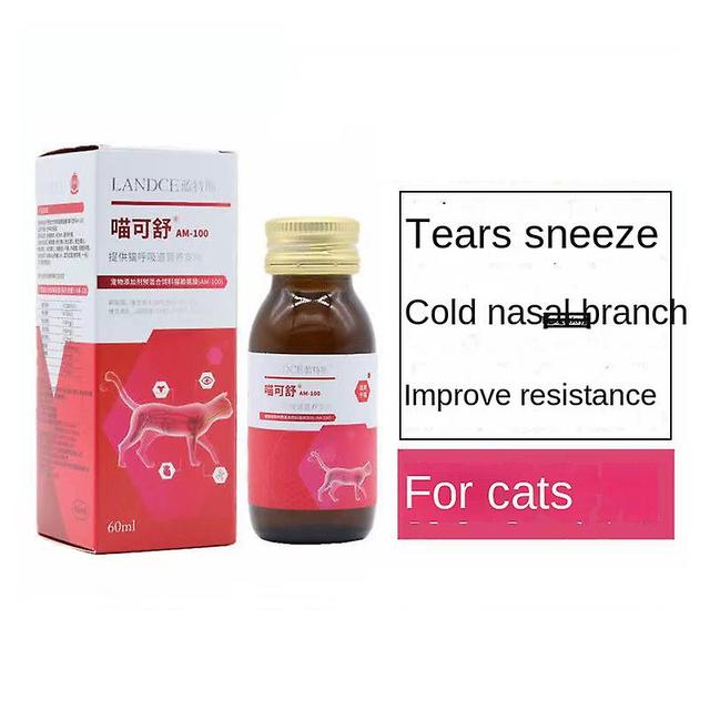 Visgaler Cat Nasal Branch, Oral Ulcer, Cold, Sneezing, Tears, Improving Resistance, Lysine Solution, Cat Nutrition 60ml on Productcaster.