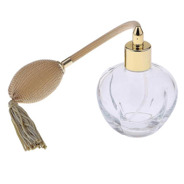 Crystal Empty Refillable Perfume Bottle Atomizer Spray Bottle 100ml Yellow on Productcaster.