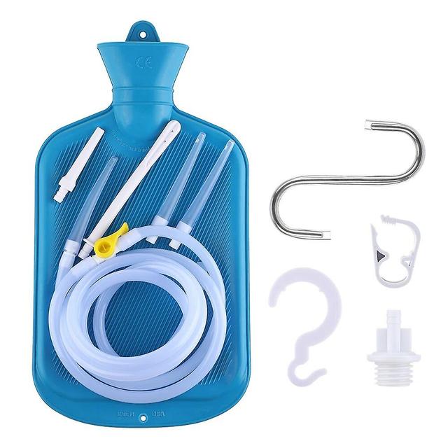 Eg Starts 2l New Enema Bag Kit Reusable Silicone Water Colon Cleansing Enteroclysm Detoxified Bowel Bags Vaginal Anal Washing Health Care Blue on Productcaster.